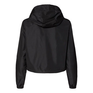 Custom Printed Independent Trading Co. - Women's Lightweight Quarter-Zip Pullover Crop Windbreaker