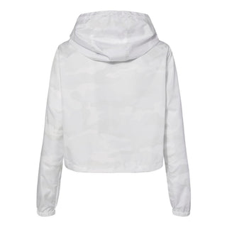 Custom Printed Independent Trading Co. - Women's Lightweight Quarter-Zip Pullover Crop Windbreaker