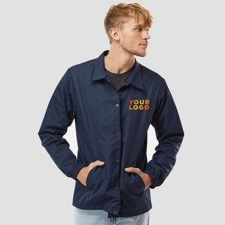 Custom Embroidered Independent Trading Co. - Water-Resistant Windbreaker Coach’s Jacket