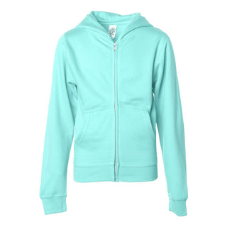 Custom Embroidered Independent Trading Co. - Youth Midweight Full-Zip Hooded Sweatshirt