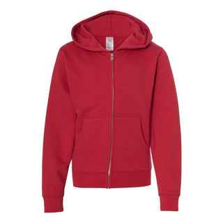 Custom Embroidered Independent Trading Co. - Youth Midweight Full-Zip Hooded Sweatshirt