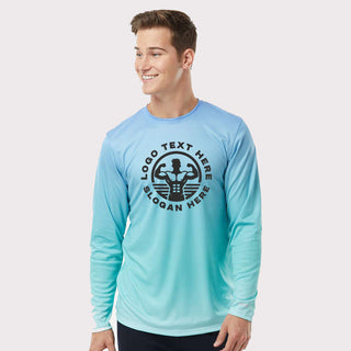 Custom Printed Paragon - Barbados Performance Pin Dot Long Sleeve T-Shirt - 225