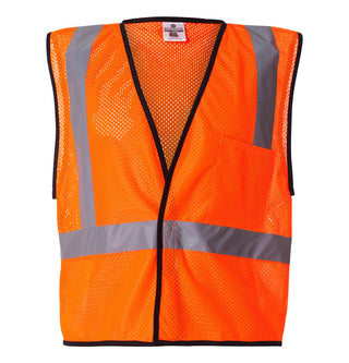 Custom Printed Kishigo - Economy Single Pocket Hook-and-Loop Mesh Vest